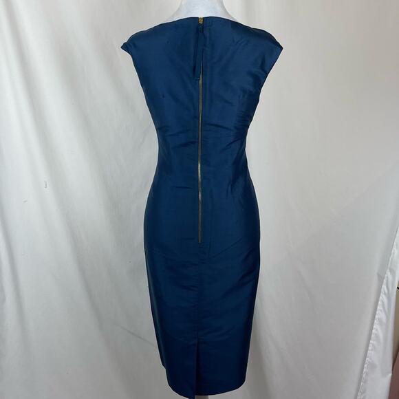 Magaschoni Deep Blue V-Neck Dress - Picture 4 of 13